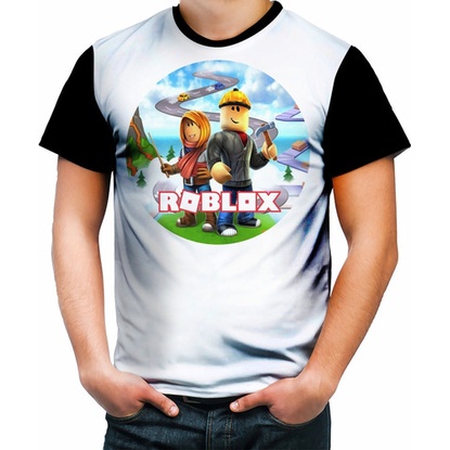 Camiseta Infantil Roblox Robo Blocos