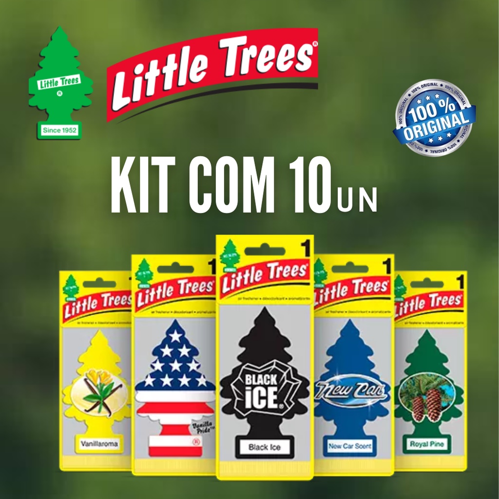 Kit com 10 aromatizantes Little Trees ORIGINAL Shopee Brasil