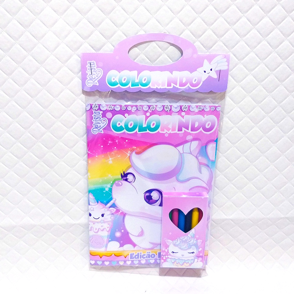 Kit 10 revistinhas de colorir unicornio lembrancinha unicórnio