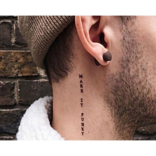 Tatuagem Adesiva Falsa Temporária Frases em Inglês 11x4,5cm Masculino ...