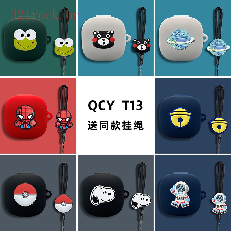 Qcy T13 Capa Protetora De Silicone Com Manga De Fone De Ouvido Com ...