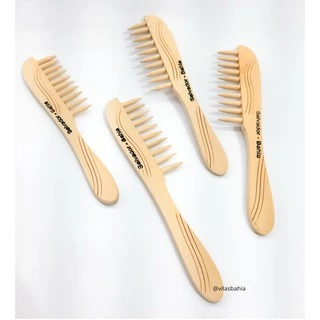Pente Antiestático de Madeira para Cabelo