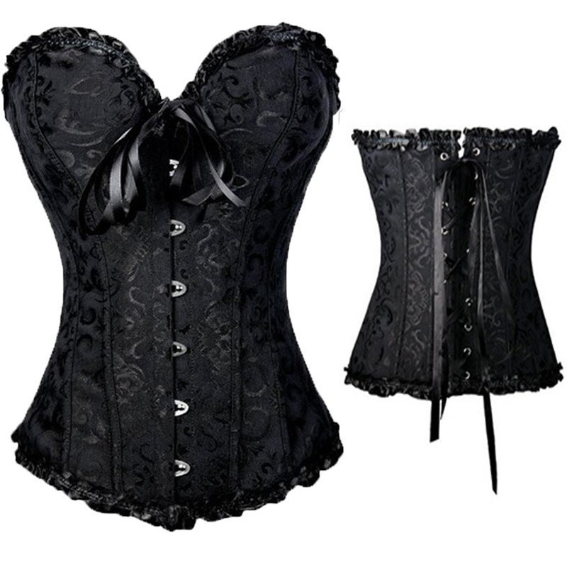 Corset Espartilho Sexy Feminino Corpete Espartilhos Plus Size Bustier Steampunk Calcinha De