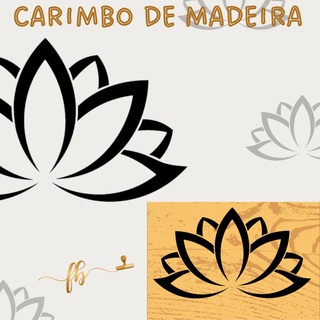 carimbo flor de lótus - Fazendo Arte Carimbaria