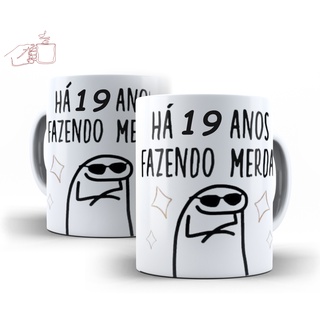 Caneca Flork Divertida Meme Figurinha Sticker Boneco Palito