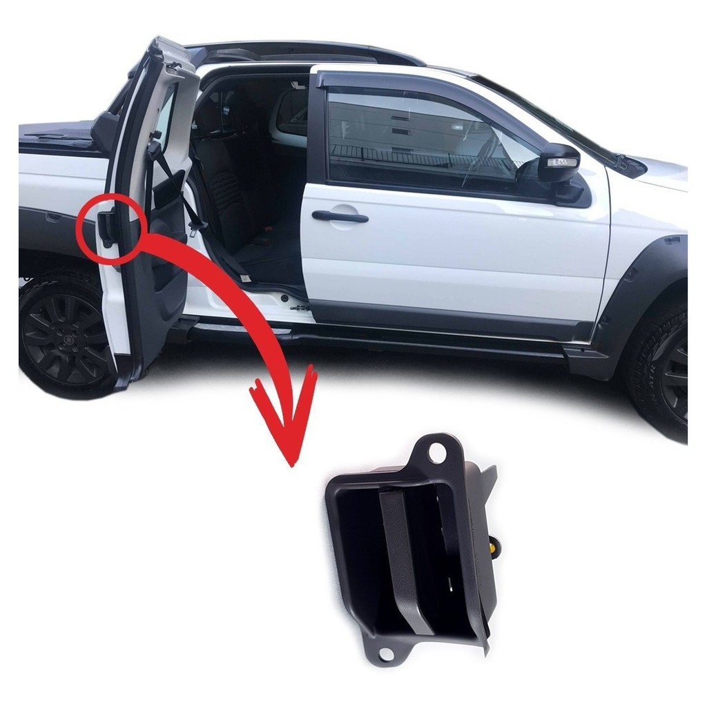 Maçaneta Abertura Porta Traseira Strada Cabine Dupla Adventure Working Trekking 3 Portas 2014 a 2020