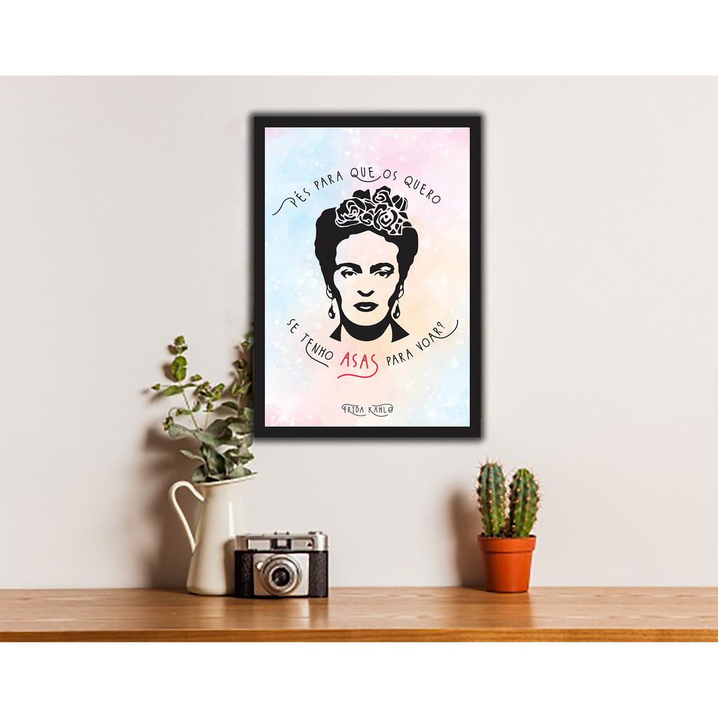 Quadro Frida Kahlo - Pés Para Que Os Quero // MDF 20x30cm