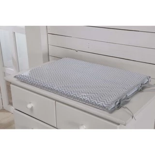Trocador para comoda de Bebe Chevron Cinza e Branco - Trocador Bebê Cinza Branco em Oferta na Shopee