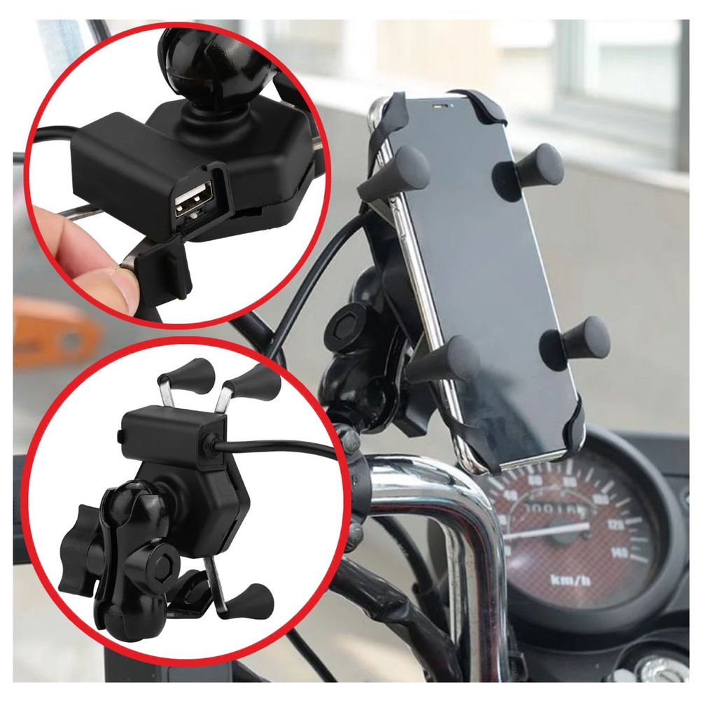 Suporte Celular Universal Garra Para Moto Entregador Uber Ifood Motoboy