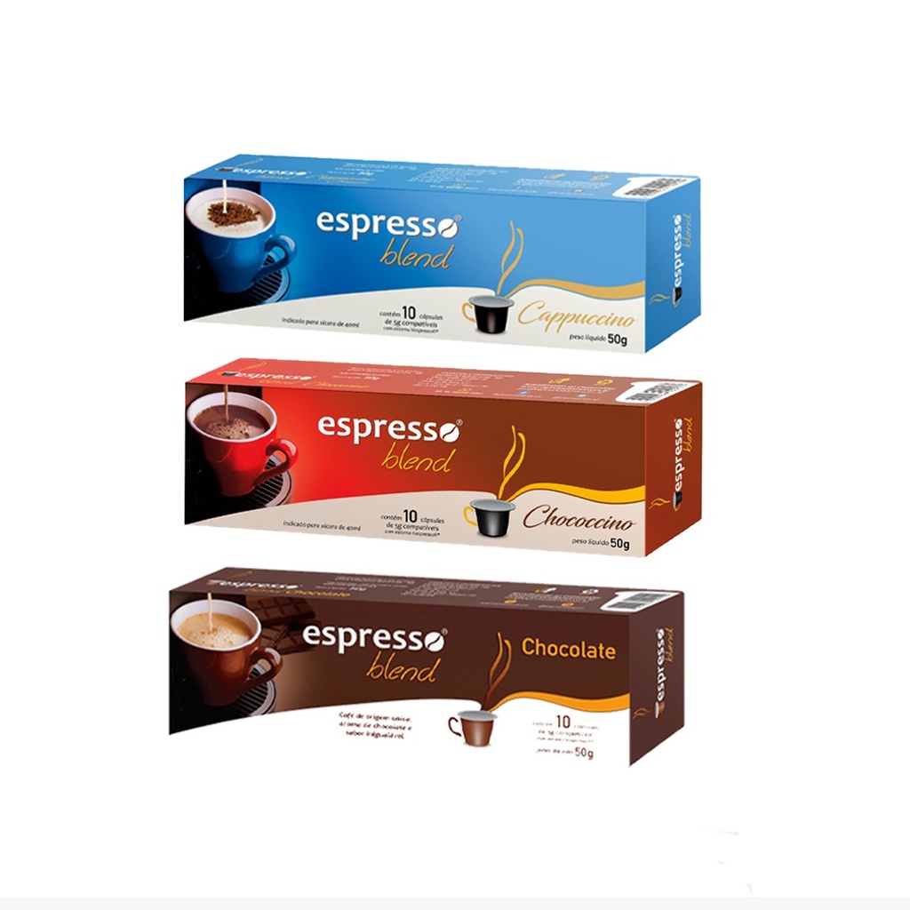 Kit 30 Cápsulas para Nespresso Espresso Blend Sabor Chocolate - Cápsula de  Café - Magazine Luiza