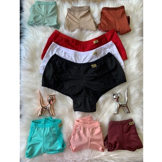 Calcinha estilo short Kit com 3 short Débora microfibra linha lingerie de luxo!