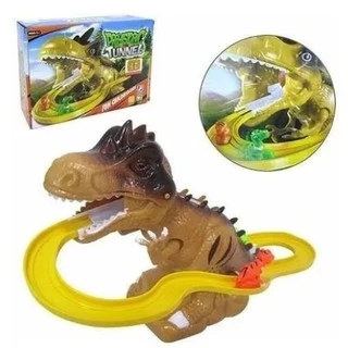 Brinquedo Dinossauro C/ Pista e Acompanha 02 Filhotes!