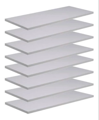 Kit 8 Prateleiras 60x30 MDF Branco com Suporte Flutuante Invisível