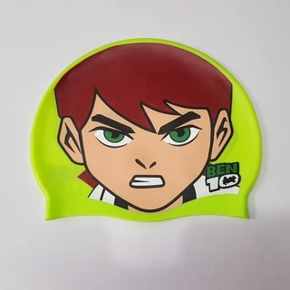 Touca de silicone para natação Kids infantil adulto menina menino mulher homem ( Ben 10 - Ben Dez - Os Jovens Titãs - Robin - Estelar - Mutano - Ciborgue - Ravena )