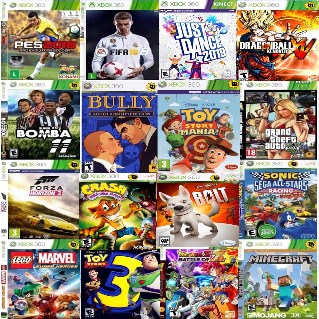 Jogo para xbox 360 versão LT 3.0 - kit com 10 jogos | Shopee Brasil