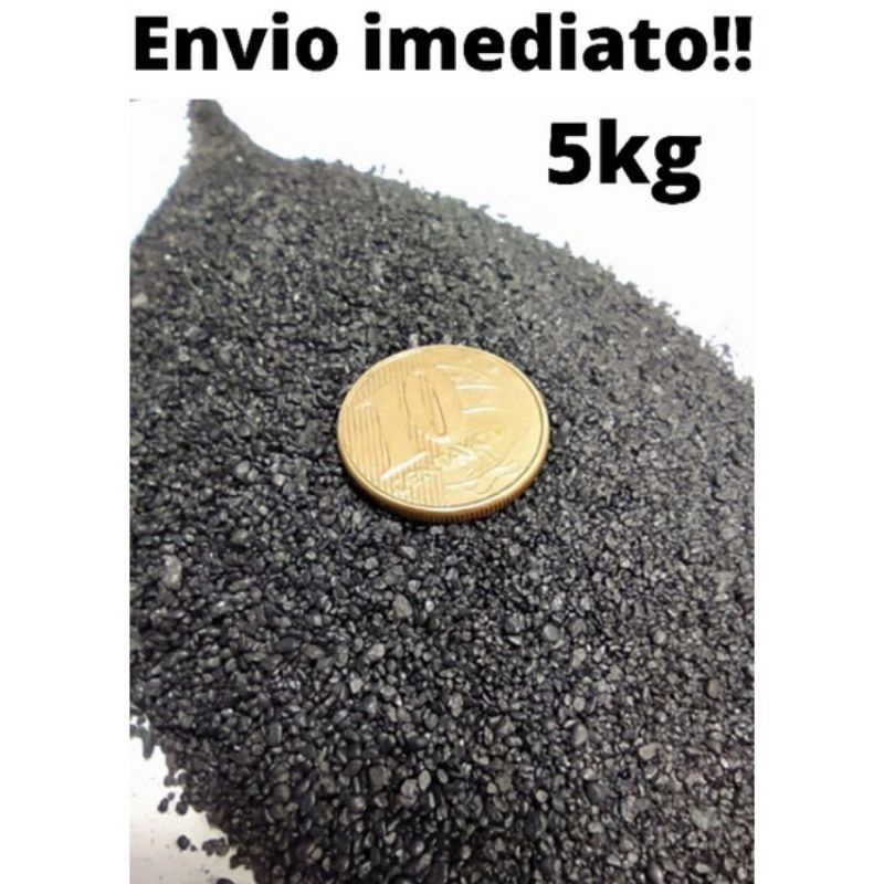 Substrato de Aquário Preto PH Neutro 5 kg