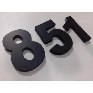 Números Residenciais PRETO 3D em material ABS Caixa Alta Injetado 15cm