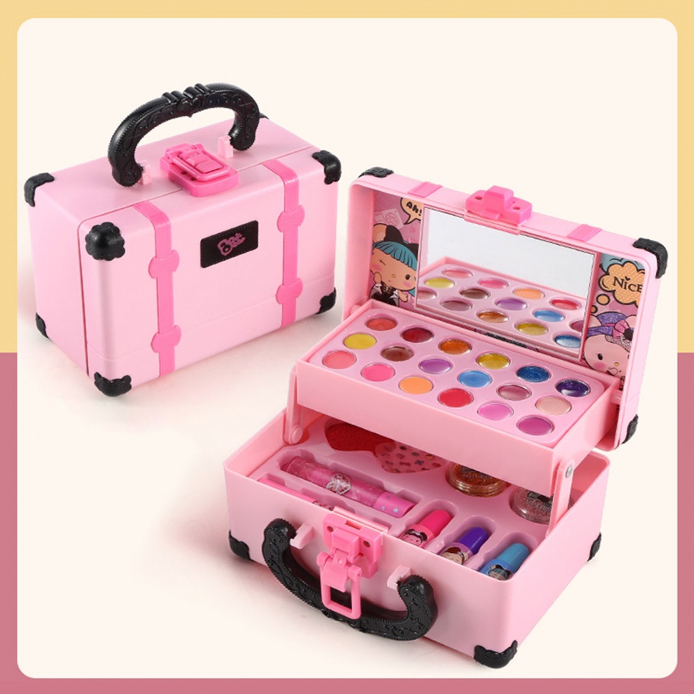 Totority 1 Conjunto Caixa De Maquiagem Infantil Brinquedo De Maquiagem Para  Crianças Acessórios De Jogo De Princesa Fingir Kit De Maquiagem Para Menina  Conjunto De Esmaltes Para Meninas