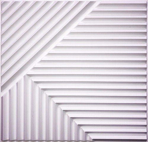 Kit 2m² Ripado Placas De Pvc 3d De Parede 50x50 Auto Impacto Luxo Ripa ...