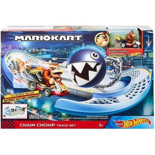 Hot Wheels Pista Mario Kart Mordida de Chain Chomp em Oferta na Shopee