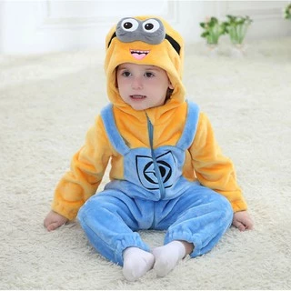 Macacão Bebê Com Capuz Kigurumi Cosplay Onesie Flanela Pijama Sleepwear Animais Quentes Bonito Confortável