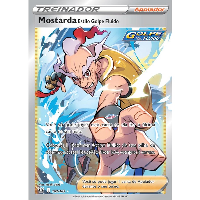 Carta de pokémon TCG- Mostarda Estilo Golpe Decisivo (163/163