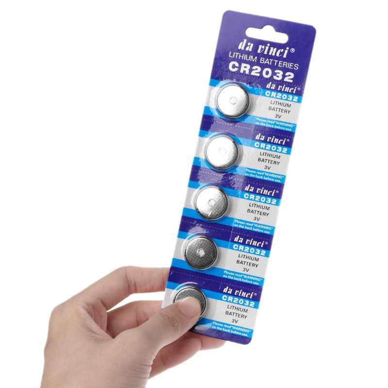 Pilha Botão Cr2032 3v Bateria Moeda Cartela Com 5 Unidades | Shopee Brasil