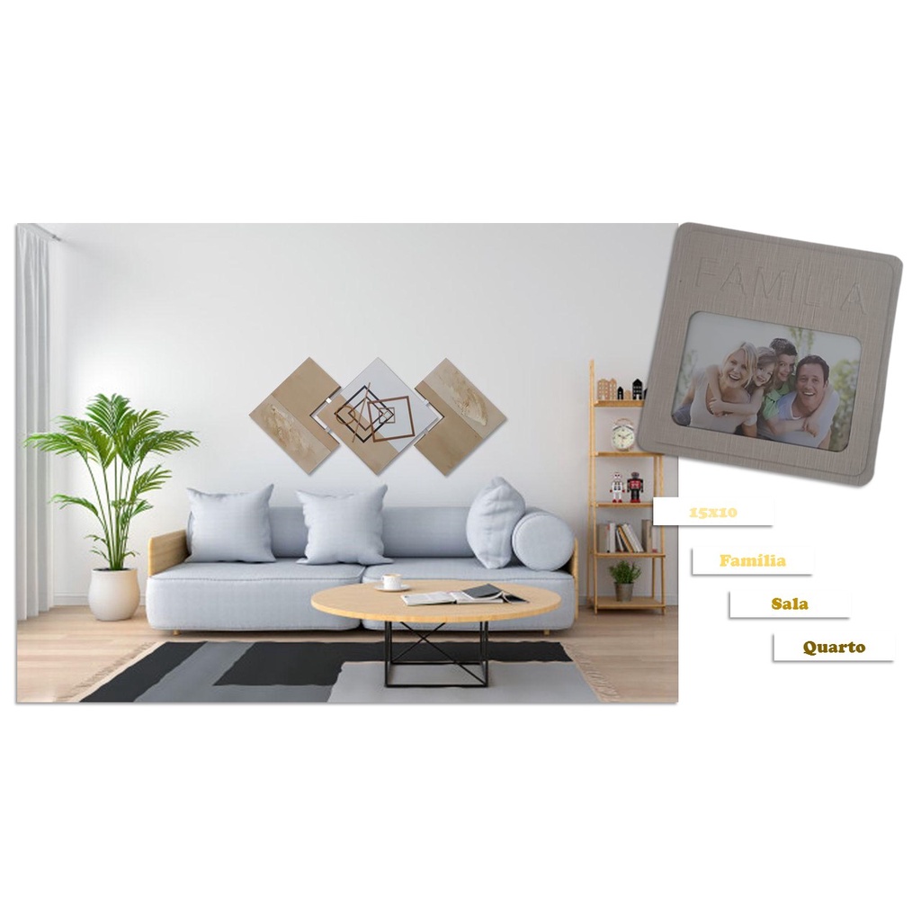 Painel De Fotos Família Decorativo P/ Sala Quarto 15x10 Promoção ...