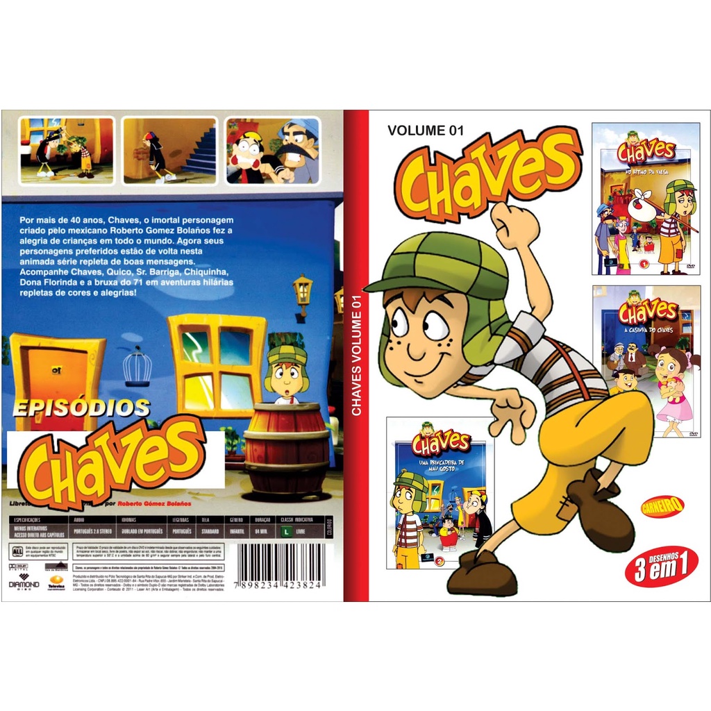 Dvd Chaves - Em Desenho Animado Volume 1 + Volume 3 em Promoção na  Americanas
