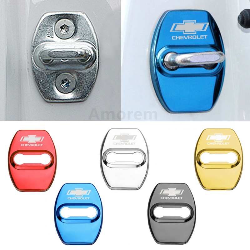 4pçs Carro Tampa De Bloqueio De Porta De Aço Inoxidável Chevrolet Onix Plus Cruze Tracker S10 Spin acessórios
