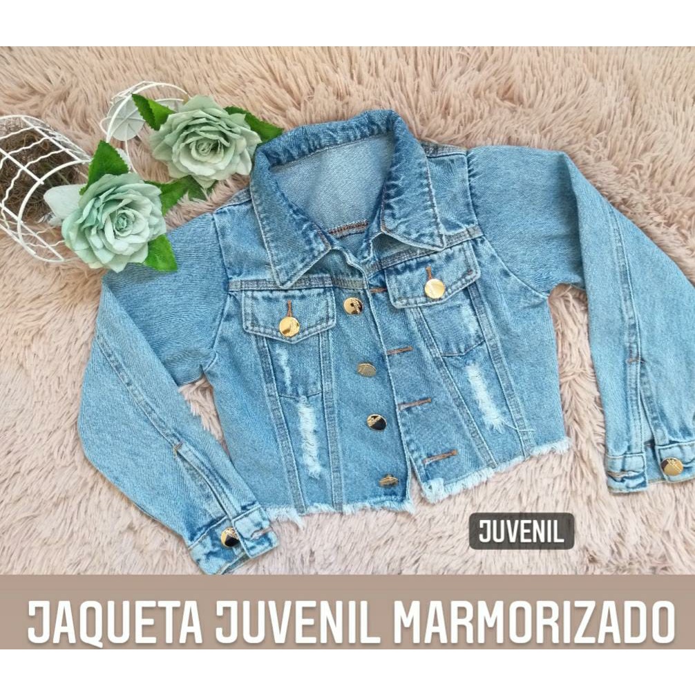 Jaqueta jeans hot sale juvenil feminina