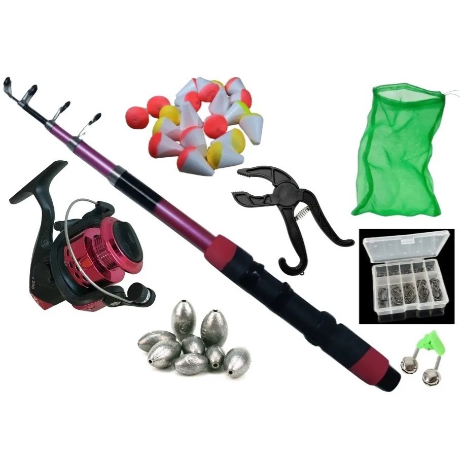 Kit Pesca Feminino Rosa Pink Completo | Shopee Brasil