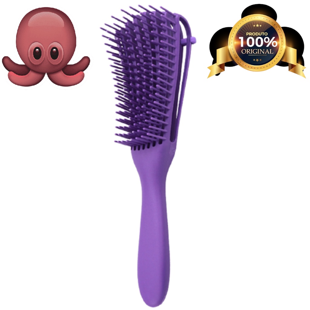 Escova de cabelo polvo roxo para modelar e definir cachos altíssima ...