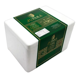 Caixa com 1kg de Mini Barras de Chocolates Amargos 70% Cacau, Sem Açúcar, Glúten e Lactose