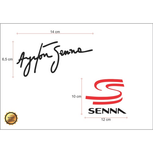 Adesivo Ayrton Senna e S do Senna Kit Cartela Campeão Mundial de ...