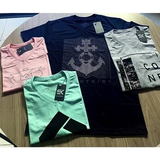 Kit 5 Camiseta Camisa Plus Size Tamanho Especial G1 A G6 Gola V