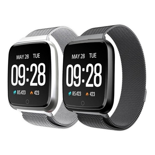 Smartwatch P80 Rosa - Original App Da Fit + Touch Screen + Pulseira  Milanese Magnética + + Garantia (melhor que P70, B57,B58,P68 e T80)