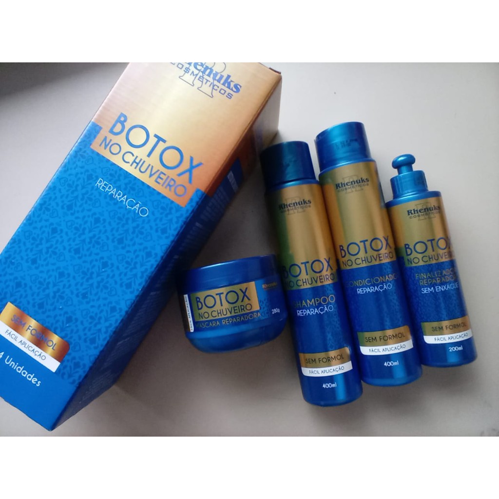 Kit Tratamento Capilar Botox No Chuveiro 4 Produtos | Shopee Brasil