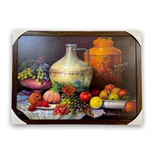 Quadro Decorativo Tema Natureza Morta Moldurado 50x70cm
