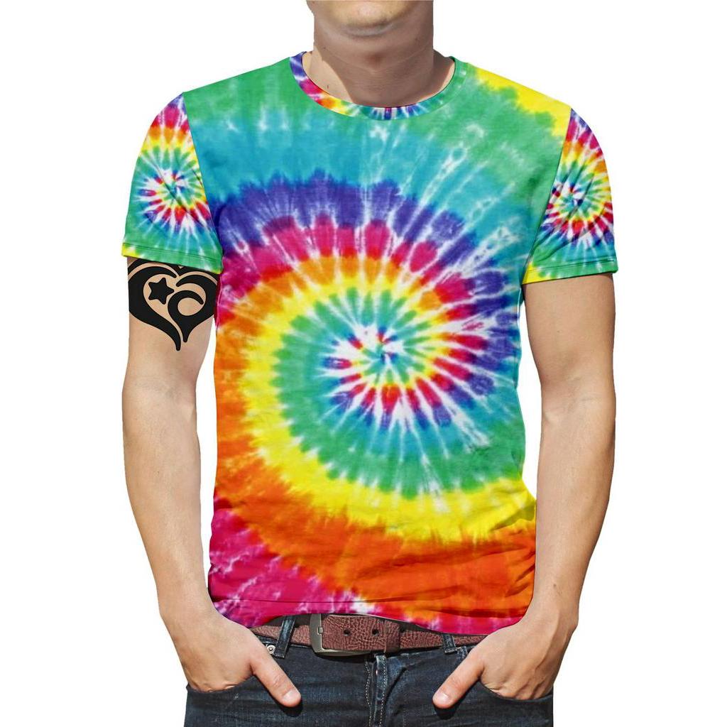 Camisa Estampada Tie Dye Masculina Moda Masculina Estilo Verão