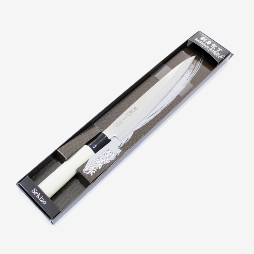 Sekizo Japanese Sashimi Knife 210mm - Yanagiba Sushi Knife For Raw Fish & Seafood