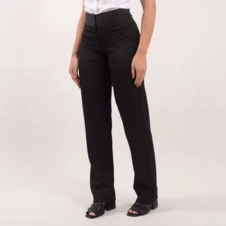 Calça social feminina uniforme preta com elastano recepcionista.