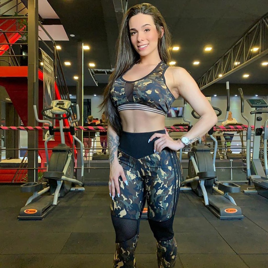 Roupas De Academia Conjunto Fitness Calça Legging E Top - Ferreira