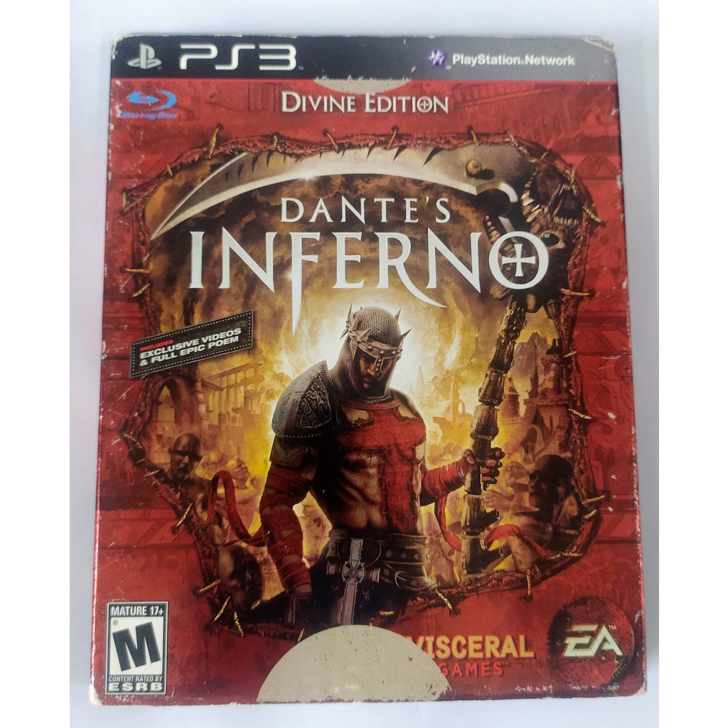 Dante's Inferno Divine Edition C/ Manual e Capa Luva PS3 Original Mídia Física Pronta Entrega