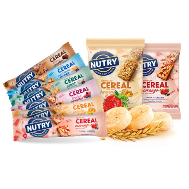 Barra de Cereal cereais Nutry 22g Sabores