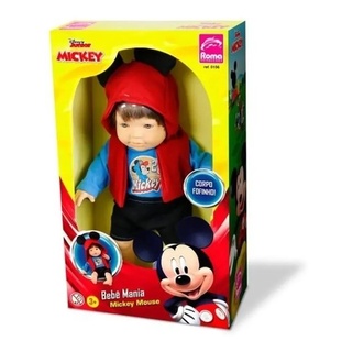 Boneca Mickey Mouse Menino Bebê Mania Roma Brinquedos