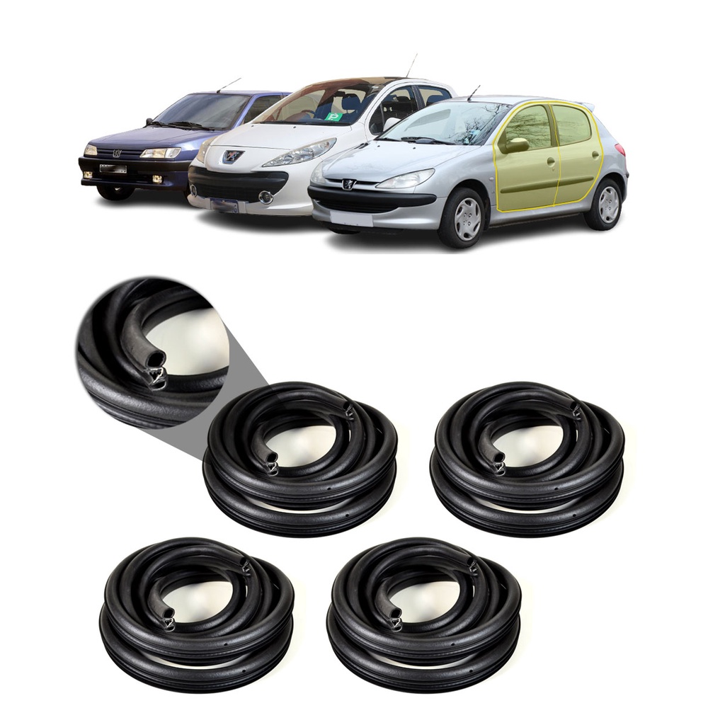 JOGO DE 4 RODAS ARO 14 ORIGINAL PEUGEOT, 206 207 306 307 HOGGAR 208 308 405 PARTNER