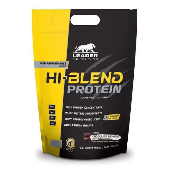 Whey Hi Blend Protein 900G – Isento de Soja – Isolado/Hidrolisado/Concentrado – Leader Nutrition