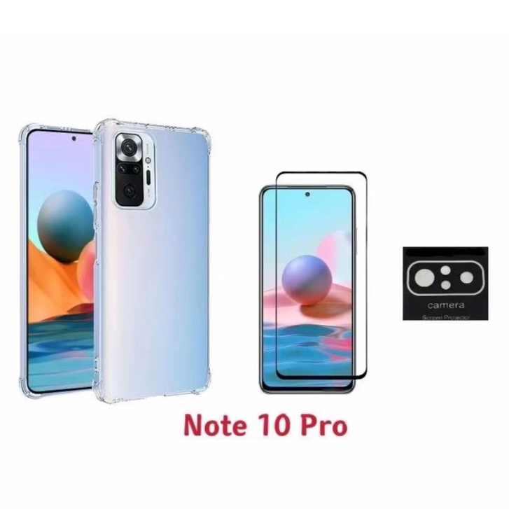 Curved Tempered Glass Screen Protector For Xiaomi Redmi Note 10 Pro – 3D 5D 9D, 9H Hardness, Full Coverage (Black)
