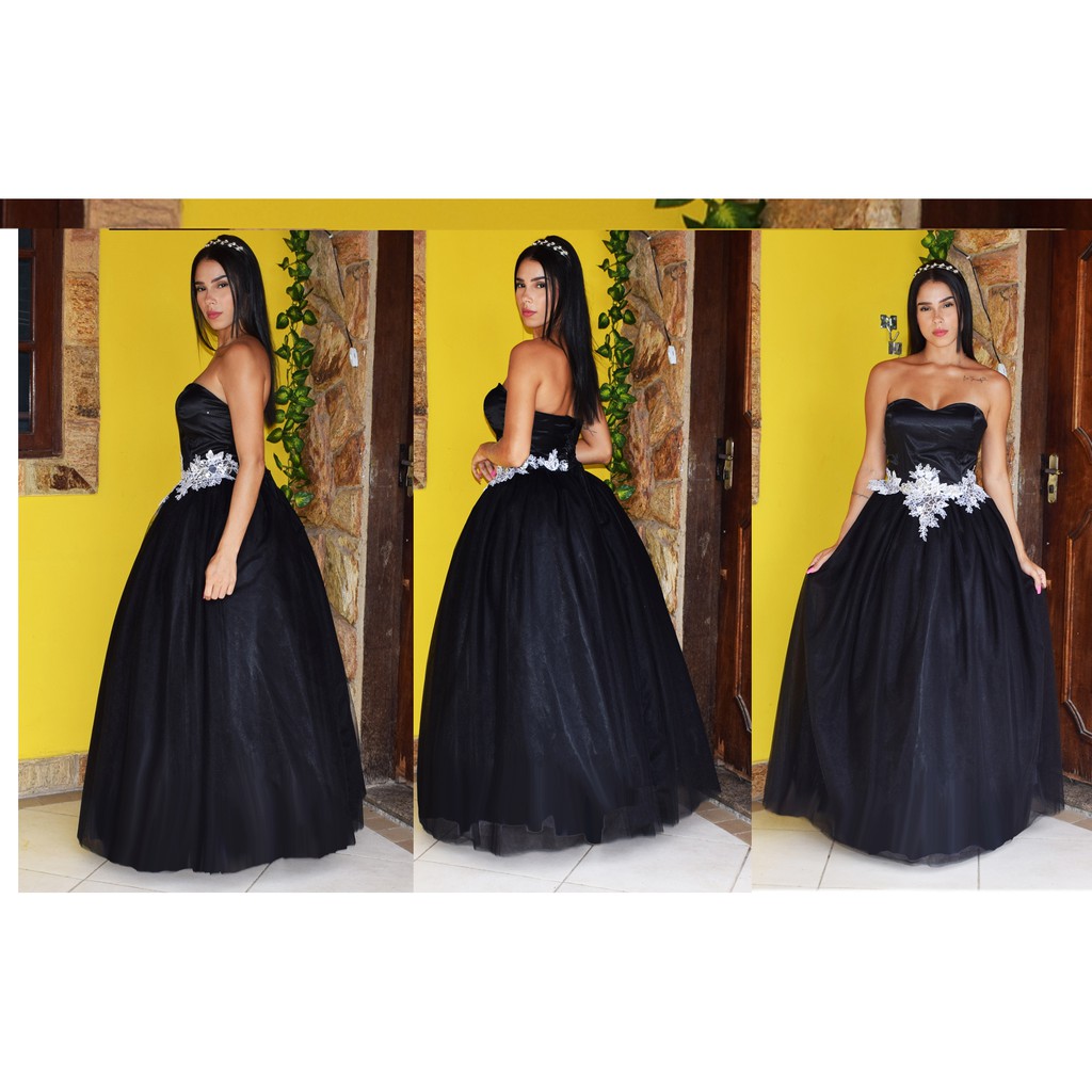 Vestido sales 15 preto